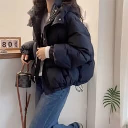 2025 New Winter Puffer Jacket Women Warm Parkas Solid Long Sleeve Casual Cotton Padded Jacket Hooded Snow Wear Coat Female