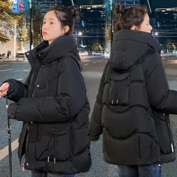 Women Winter Jacket 2025 New Warm Thicken Cotton Coat Korean Loose Cotton Padded Jacket Female Hooded Winter Outwear Casual Coat