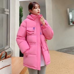 2025 New Winter Hooded Parka Women's Down Cotton Jacket Puffer Coat Overcoat Thick Warm Cotton Padded Jacket Snow Wear Outwear