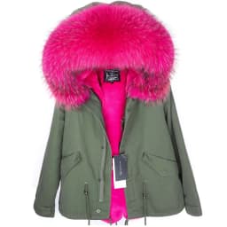 MAOMAOKONG 2026 Real Fur Coat New Fashion Fox Fur Collar Winter Women's Clothing Removable Lining Thickened Jacket Short Parka