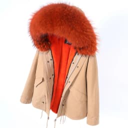 MAOMAOKONG 2026 Real Fur Coat New Fashion Fox Fur Collar Winter Women's Clothing Removable Lining Thickened Jacket Short Parka