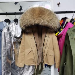 MAOMAOKONG 2026 Real Fur Coat New Fashion Fox Fur Collar Winter Women's Clothing Removable Lining Thickened Jacket Short Parka