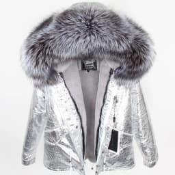 MAOMAOKONG 2026 Real Fur Coat New Fashion Fox Fur Collar Winter Women's Clothing Removable Lining Thickened Jacket Short Parka