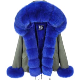MAOMAOKONG 2026 Real Fur Coat New Fashion Fox Fur Collar Winter Women's Clothing Removable Lining Thickened Jacket Short Parka