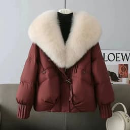Fashion Winter Jacket Women Parkas 2025 New Korean Big Fur Collar Thick Down Cotton Jacket Female Short Coat Warm Outerwear Tops