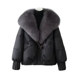 Fashion Winter Jacket Women Parkas 2025 New Korean Big Fur Collar Thick Down Cotton Jacket Female Short Coat Warm Outerwear Tops