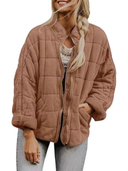 Autumn Winter New Cotton Jacket Coat Women Casual All-match Solid Color Zipper Long Sleeve Coat Fashion Trendy Streetwear Female