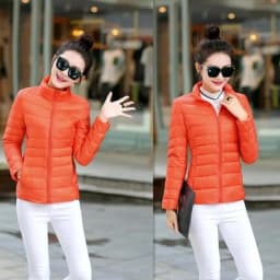 2027 Autumn Winter Down Jacket Women Parkas New Stand-UP Collar Warm Cotton Padded Jacket Light Thin Down Coats Ladies Outwear