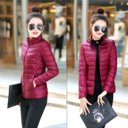 2027 Autumn Winter Down Jacket Women Parkas New Stand-UP Collar Warm Cotton Padded Jacket Light Thin Down Coats Ladies Outwear