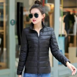 2027 Autumn Winter Down Jacket Women Parkas New Stand-UP Collar Warm Cotton Padded Jacket Light Thin Down Coats Ladies Outwear