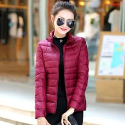 2027 Autumn Winter Down Jacket Women Parkas New Stand-UP Collar Warm Cotton Padded Jacket Light Thin Down Coats Ladies Outwear