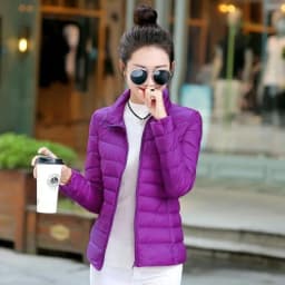2027 Autumn Winter Down Jacket Women Parkas New Stand-UP Collar Warm Cotton Padded Jacket Light Thin Down Coats Ladies Outwear