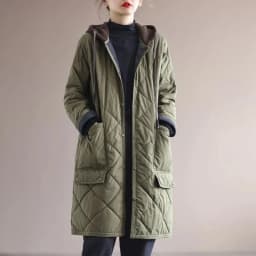 New Autumn Winter Lingge Cotton Jacket Women Hooded Loose Thick Warm Parkas Female Long Sleeve Casual Cotton Padded Outwear Lady