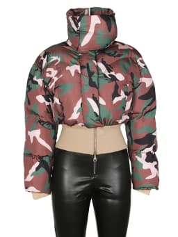 DEAT Fashion Women's Cotton-padded Coat Lapel Loose Zipper Camouflage Thick Warm Short Quilted Jacket Winter 2024 New 7AB6176