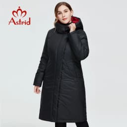 Astrid 2022 New Winter Women's coat women long warm parka fashion thick Jacket hooded camel fur large sizes female clothing 6703