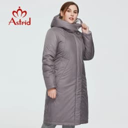 Astrid 2022 New Winter Women's coat women long warm parka fashion thick Jacket hooded camel fur large sizes female clothing 6703
