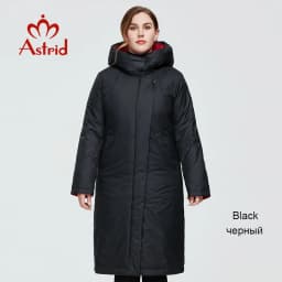 Astrid 2022 New Winter Women's coat women long warm parka fashion thick Jacket hooded camel fur large sizes female clothing 6703