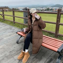 Korean Hooded Thicken Down Cotton Jacket Women Loose Mid-Length Bread Coat Winter New Over-Knee Warm Snow Outerwear