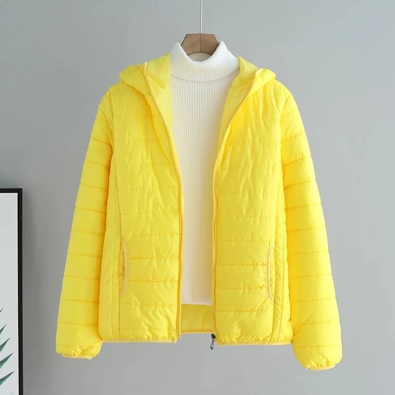 Lightweight Cotton-Padded Jacket For Women 2025 New Winter Cotton Coat Thin Loose Short Women Hooded Parkas Coat Women Outwear