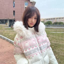 Women's Winter Tops Jacket Cotton Coat Striped Hooded Thickened Warm Vintage Simple Comfortable Leisure Fashion Niche Versatile