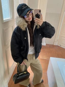Autumn Winte Cotton Padded Short Parkas Women Thick Warm Fur Collar Hooded Vintage Jacket Outerwear Female Oversize Casual Coat