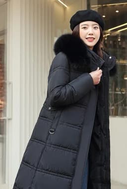 Women Long Coats Parkas Hooded Fur Collar Jackets Thick Warm Y2k Streetwear Elegant Jacket Work Coat High Waist Autumn Winter