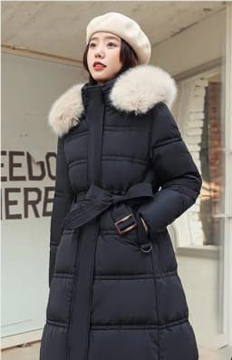 Women Long Coats Parkas Hooded Fur Collar Jackets Thick Warm Y2k Streetwear Elegant Jacket Work Coat High Waist Autumn Winter