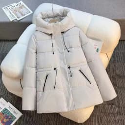 2025 New Hooded Parkas Women's Winter Cotton-padded Jackets Mid-length Overcoat Fashion Thicken Warm Casual Parkas Streetwear