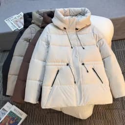 2025 New Hooded Parkas Women's Winter Cotton-padded Jackets Mid-length Overcoat Fashion Thicken Warm Casual Parkas Streetwear