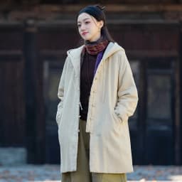 Johnature Women Vintage Hooded Parkas Button Chinese Style Ramie Cotton Coats 2025 Winter New Solid Color Long Sleeve Parkas