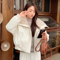 Lambswool Pu Leather Cropped Parkas Women Korean Long Sleeve Fleece Thicken Warm Winter Jackets Chic Pocket Zipper Up Overcoat