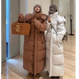High-end Advanced Warm Extra Long Down Jacket Over The Knee 2026 New Winter Thickened Large Hooded Cotton Jacket for Women