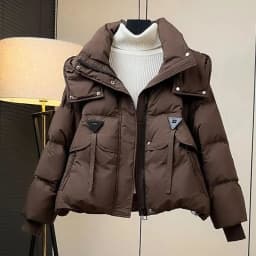 New 2025 Loose Comfortable Be All-match Ladies Cotton Padded Outerwear Elegant Hooded Thicken Women's Down Cotton Jacket