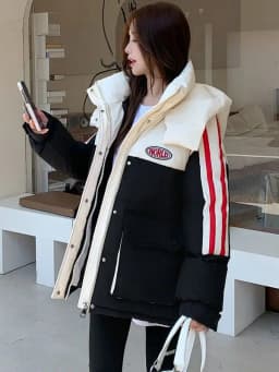 2025 Oversized Down Cotton Coat Women Korean Winter Jacket Warm Casual Hooded Parkas Patchwork Puffer Thick Snow Wear Outwear
