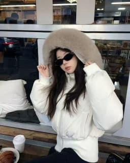 Winter Warm Faux Fur Hooded Parkas for Women Y2K Korean Thick Fluffy Coats Fashion Streetwear Single Breasted Puffer Jacket