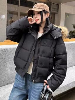 Winter Warm Faux Fur Hooded Parkas for Women Y2K Korean Thick Fluffy Coats Fashion Streetwear Single Breasted Puffer Jacket