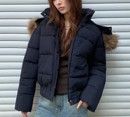 ZAROY Quilted Cotton Slim Short Puffer Coat Women Fur Hood Thick Warm Windproof Winter Cotton Padded Outwear Retro Jacket куртка