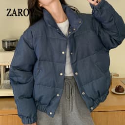 ZAROY Winter Women Denim Jacket With Corsage Fashion Stand Collar Single Breasted Causal Coat Thick Warm Parkas Outerwear куртка