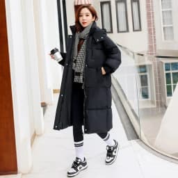 Parkas Women Long Coats Hooded Zipper Jackets Full Sleeve Thick Warm Y2k Streetwear Elegant Jacket Work Coat Autumn Winter 2026