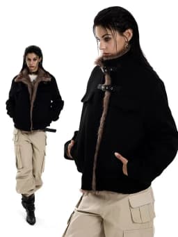 Vintage Suede Parkas Women Y2K American Loose Streetwear Fur Collar Coats Bf Harajuku Single Breasted Warm Outwear New