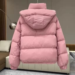 2025Autumn Winter New Down Cotton Jacket Women's Korean Solid Thicken Warm Hooded Short Coat Female Casual Ladies Top