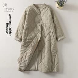 Outlet Store Japanese Style Women's Winter Long Thin Cotton Jacket Quilted Knee-Length Coat Dream Qing Sha Po Retro Loose Fit
