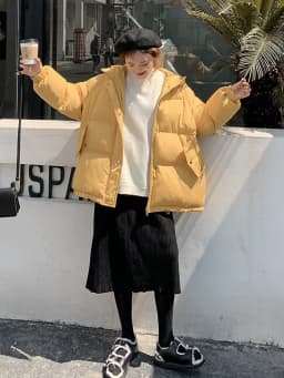 New 2025 Women Short Jacket Winter Thick Hooded Cotton Padded Coats Female Korean Loose Puffer Parkas Ladies Oversize Outwear