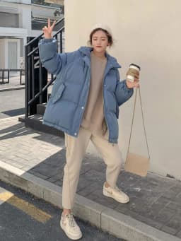 New 2025 Women Short Jacket Winter Thick Hooded Cotton Padded Coats Female Korean Loose Puffer Parkas Ladies Oversize Outwear