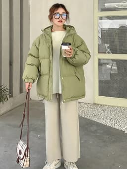 New 2025 Women Short Jacket Winter Thick Hooded Cotton Padded Coats Female Korean Loose Puffer Parkas Ladies Oversize Outwear
