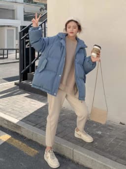 New 2025 Women Short Jacket Winter Thick Hooded Cotton Padded Coats Female Korean Loose Puffer Parkas Ladies Oversize Outwear