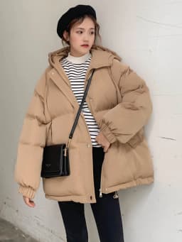 New 2025 Women Short Jacket Winter Thick Hooded Cotton Padded Coats Female Korean Loose Puffer Parkas Ladies Oversize Outwear
