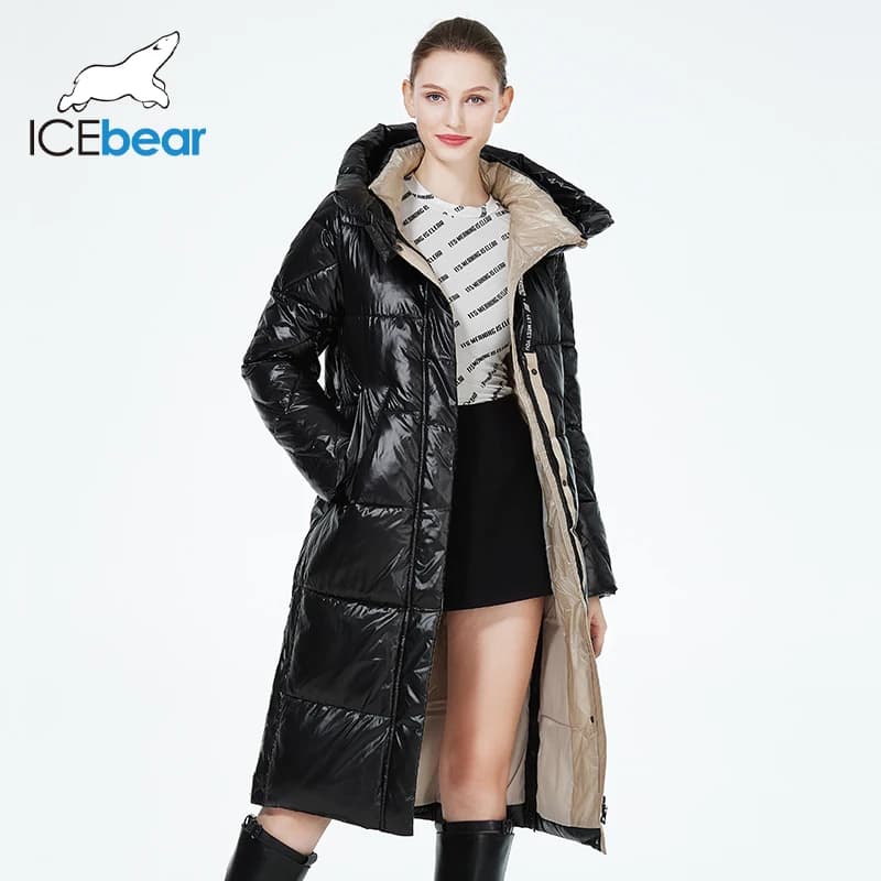 ICEbear 2023 Winter Fashionable Jacket Women's Hooded Warm Parkas Puffer Jackets Hight Quality Female Quilted Coat GWD20155D