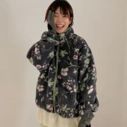 Winter New Vintage Lamb Velvet Printed Jacket Women's Loose Lazy Style Design Warm Cotton Coat Female Outerwear Coat