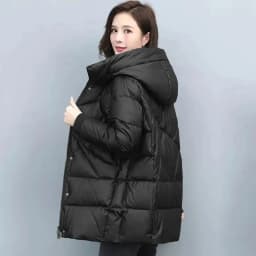 2026 Hooded Cotton Coat Women's Mid-Length Winter Jackets Elegant Mother's Parkas Padded Jacket Thick Down Padded Jacket Vintage